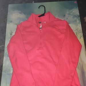 Under Armour Bright Coral Half-Zip Pullover